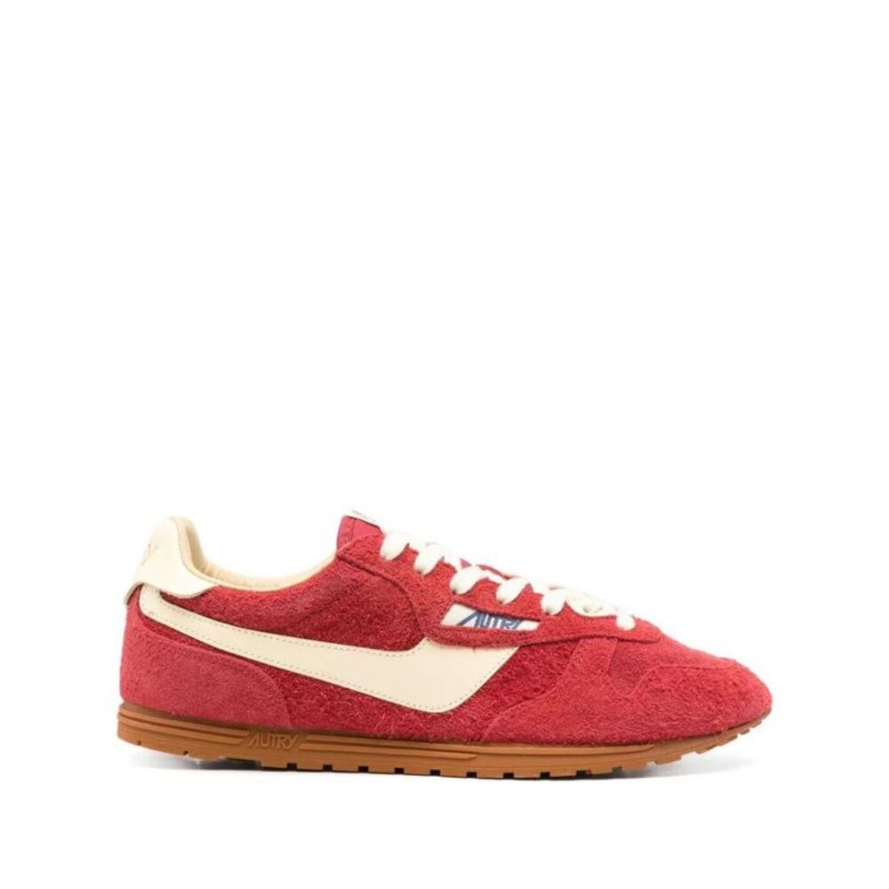 AUTRY Medalist Suede and Leather Low-Top Sneakers Men RED
